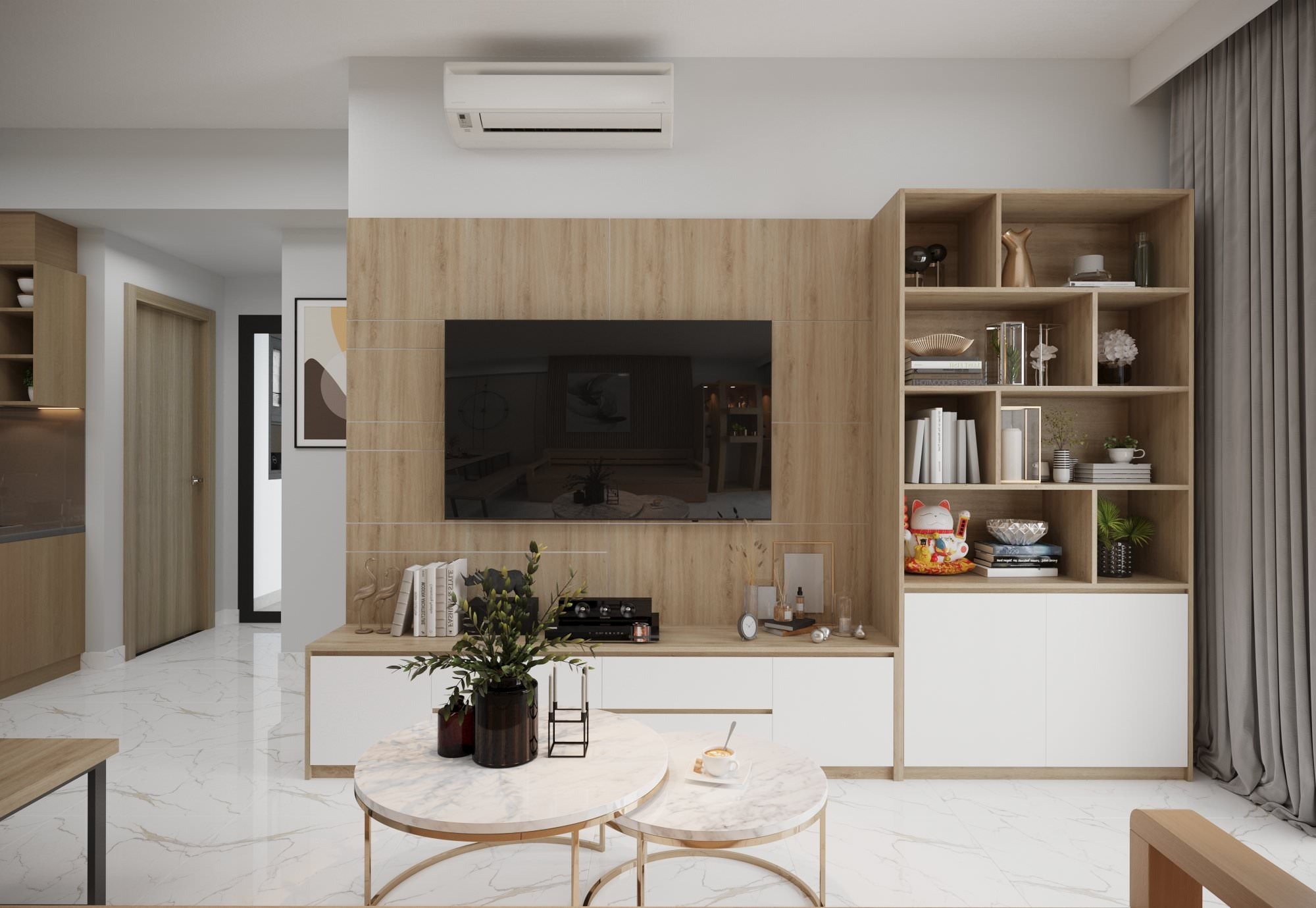 5 Cách sắp xếp và trang trí kệ tivi phòng khách gọn gàng, thẩm mỹ 5 Cách sắp xếp và trang trí kệ tivi phòng khách gọn gàng, thẩm mỹ