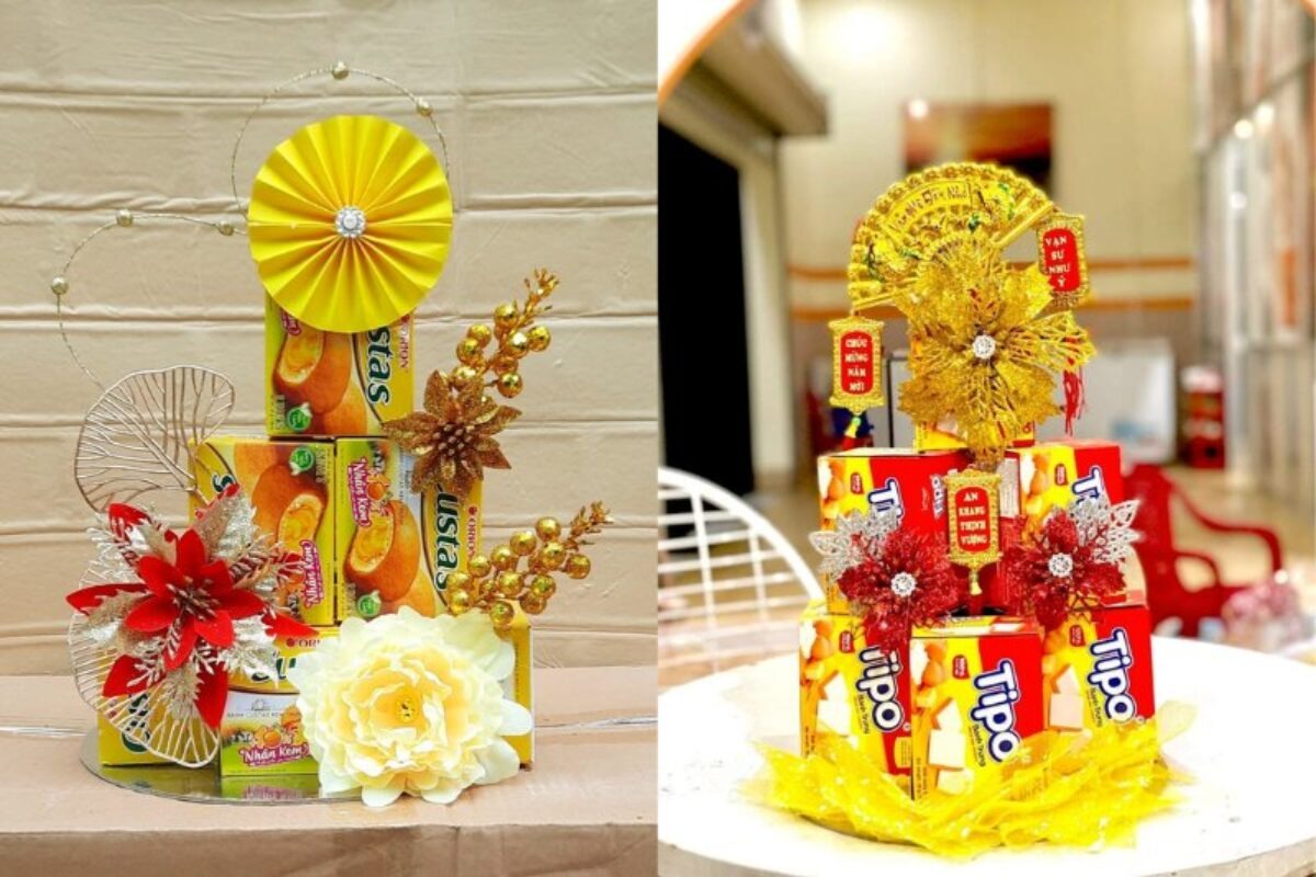5+ C&aacute;ch trang tr&iacute; b&aacute;nh kẹo b&agrave;n thờ ng&agrave;y tết đẹp mắt, đ&uacute;ng phong tục