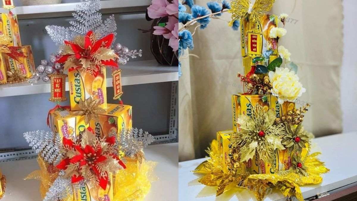 5+ C&aacute;ch trang tr&iacute; b&aacute;nh kẹo b&agrave;n thờ ng&agrave;y tết đẹp mắt, đ&uacute;ng phong tục