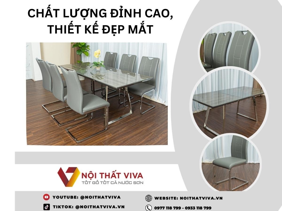5 lý do bạn nên sở hữu ngay bàn ăn mặt đá chân sắt cho gian bếp