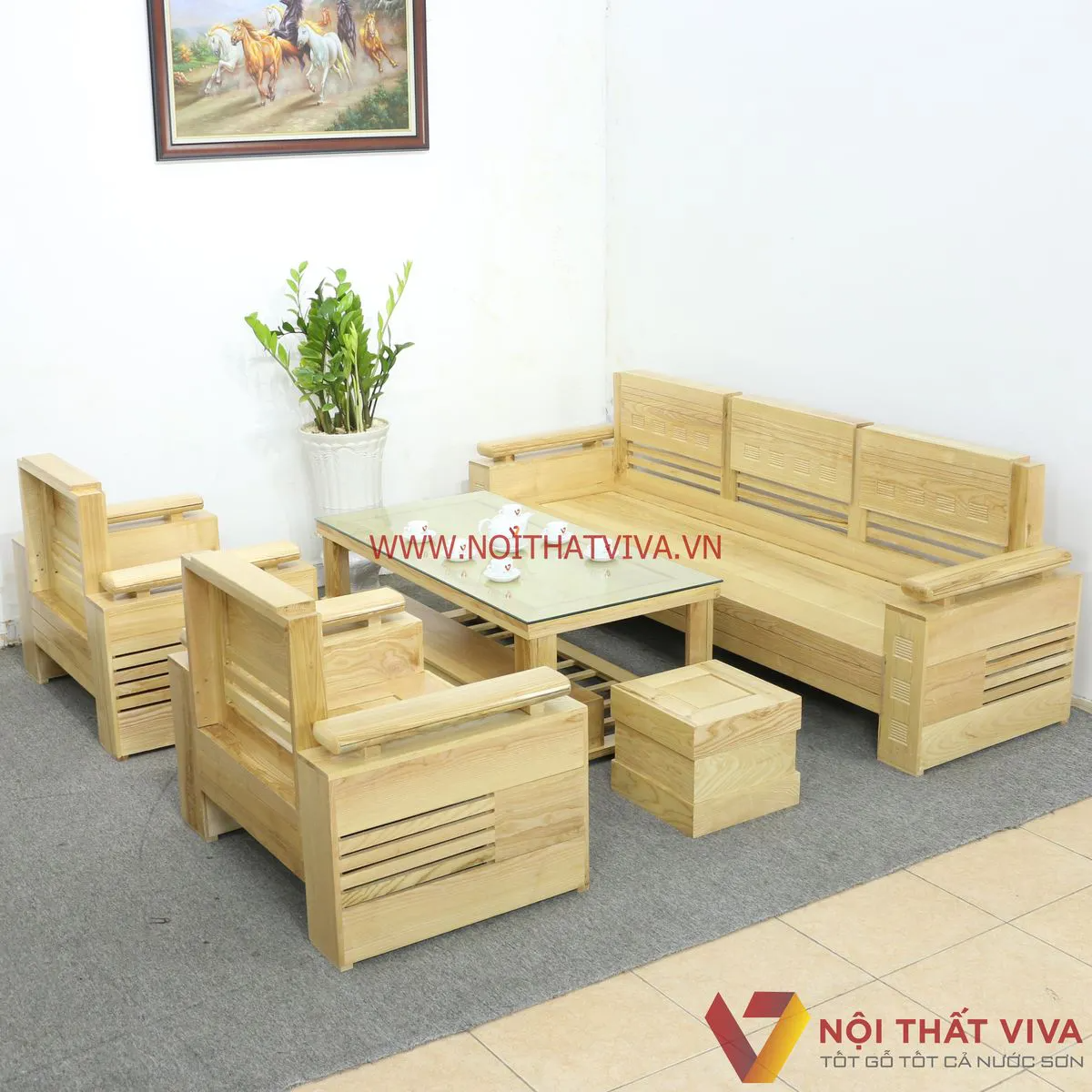 5++ Sofa gỗ sồi 5 món đẹp, sang trọng và được ưa chuộng nhất 