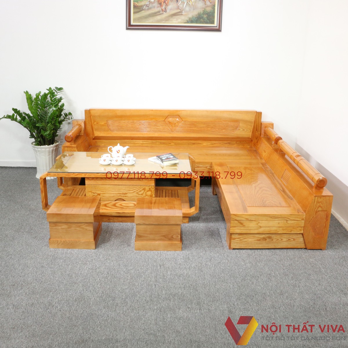 5++ Sofa gỗ sồi 5 món đẹp, sang trọng và được ưa chuộng nhất 