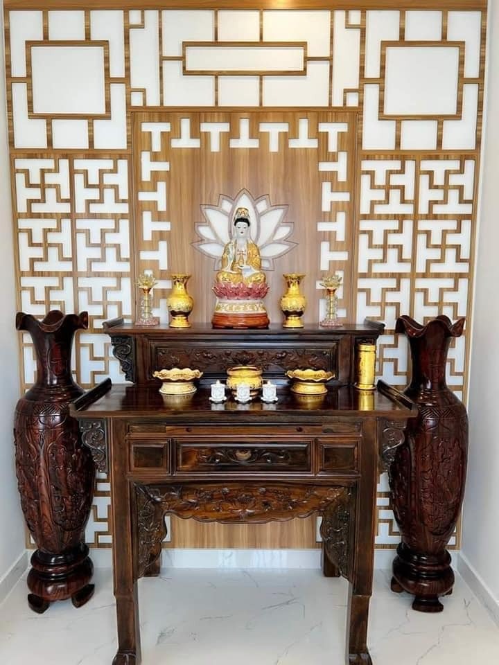 55+ Mẫu b&agrave;n thờ đẹp trang nghi&ecirc;m, thiết kế hiện đại, chuẩn phong thủy