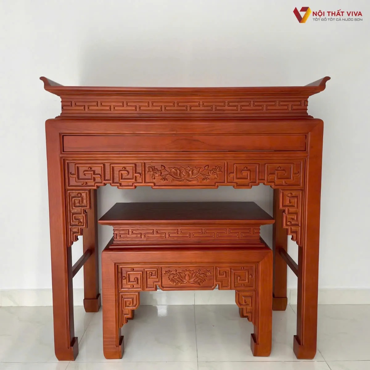 55+ Mẫu b&agrave;n thờ đẹp trang nghi&ecirc;m, thiết kế hiện đại, chuẩn phong thủy