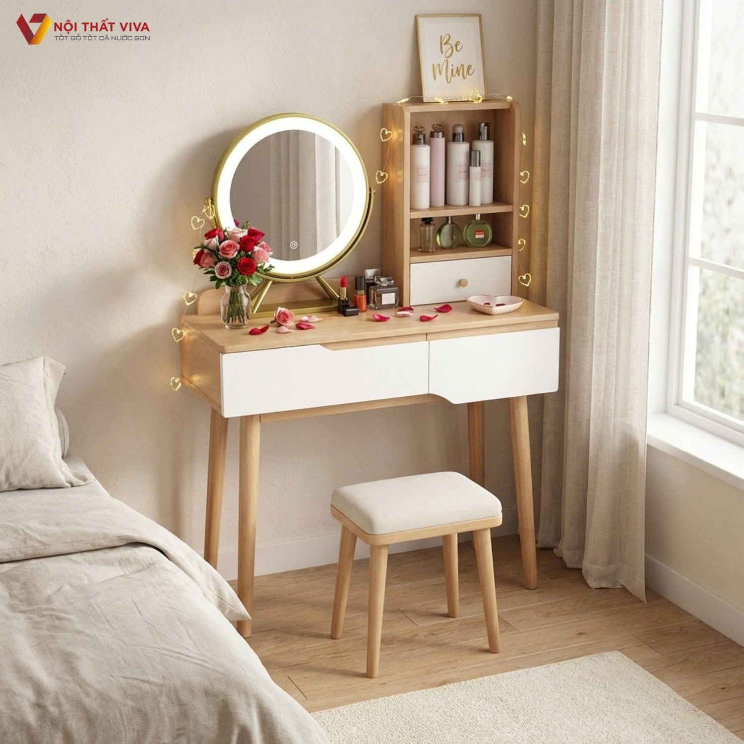 57+ mẫu b&agrave;n trang điểm đẹp, gi&aacute; tốt, bền đẹp, ph&ugrave; hợp mọi kh&ocirc;ng gian