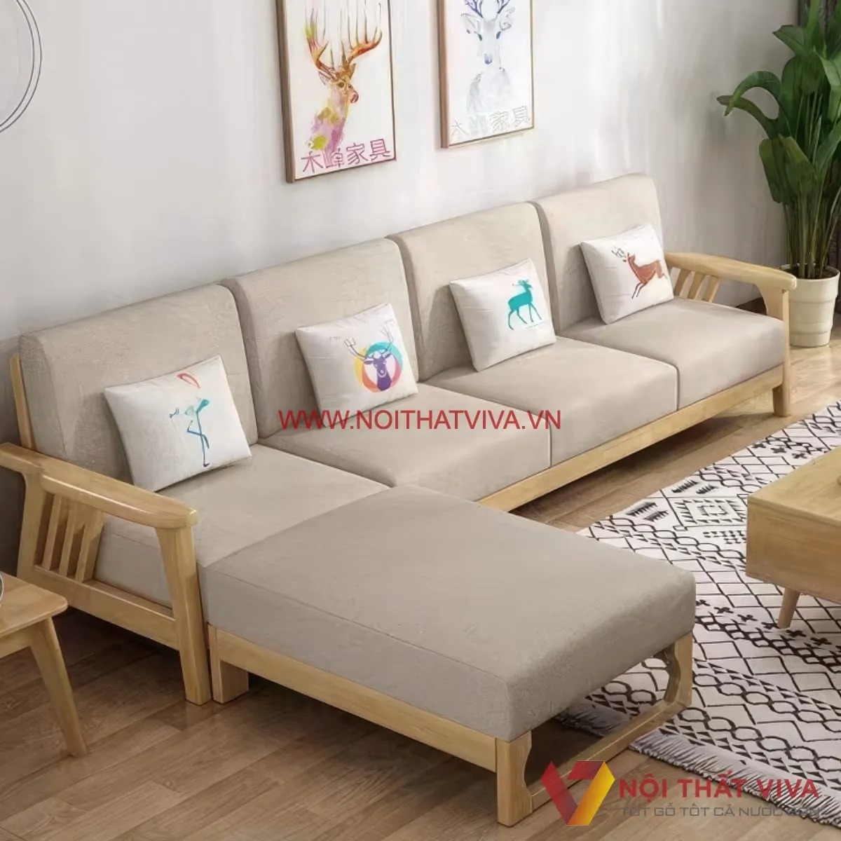 6+ Mẫu sofa gỗ chữ L đẹp, hiện đại, bán chạy nhất tại TP.HCM