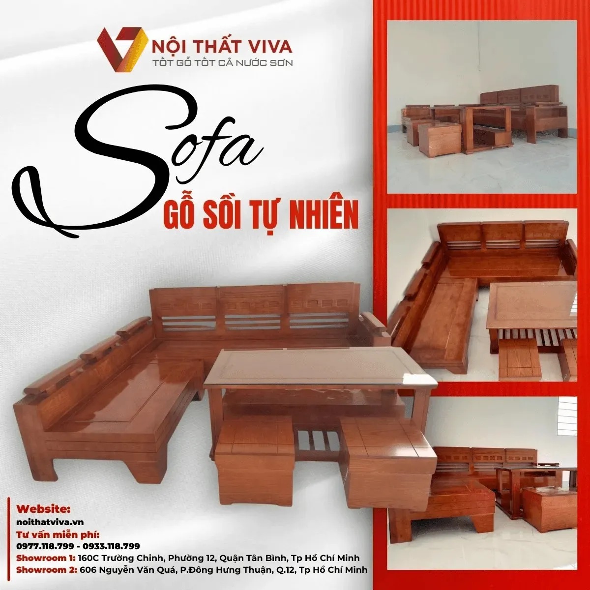 6+ Mẫu sofa gỗ chữ L đẹp, hiện đại, bán chạy nhất tại TP.HCM