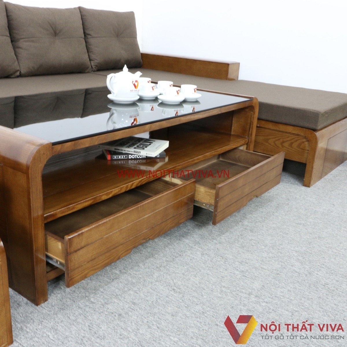 6+ Mẫu sofa gỗ chữ L đẹp, hiện đại, bán chạy nhất tại TP.HCM
