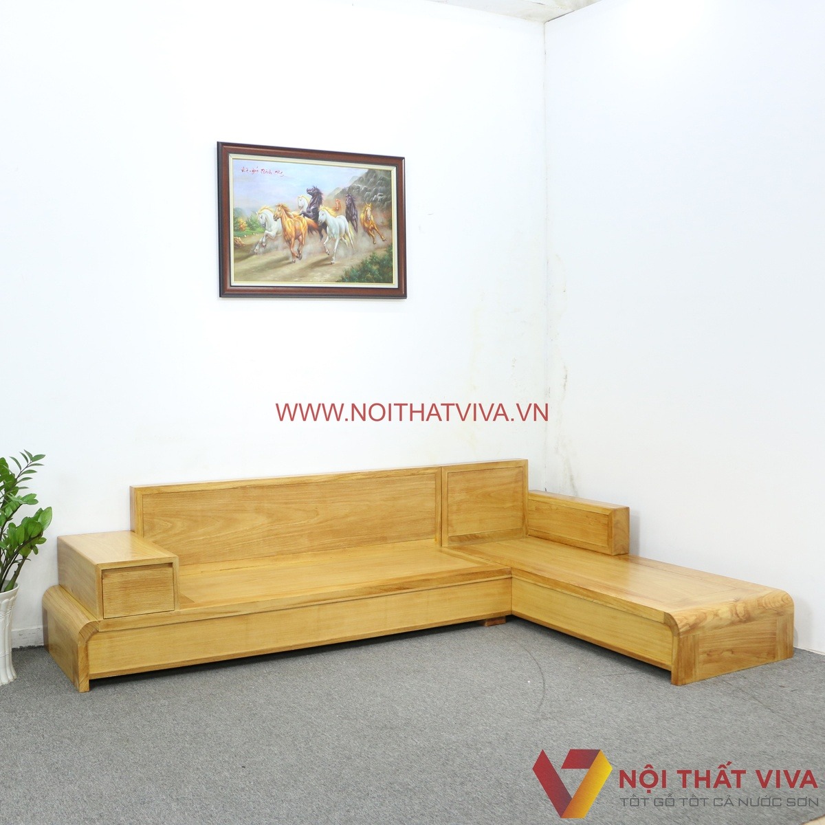 6+ Mẫu sofa gỗ chữ L đẹp, hiện đại, bán chạy nhất tại TP.HCM