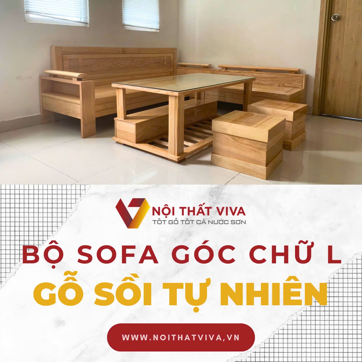 6+ Mẫu sofa gỗ chữ L đẹp, hiện đại, bán chạy nhất tại TP.HCM