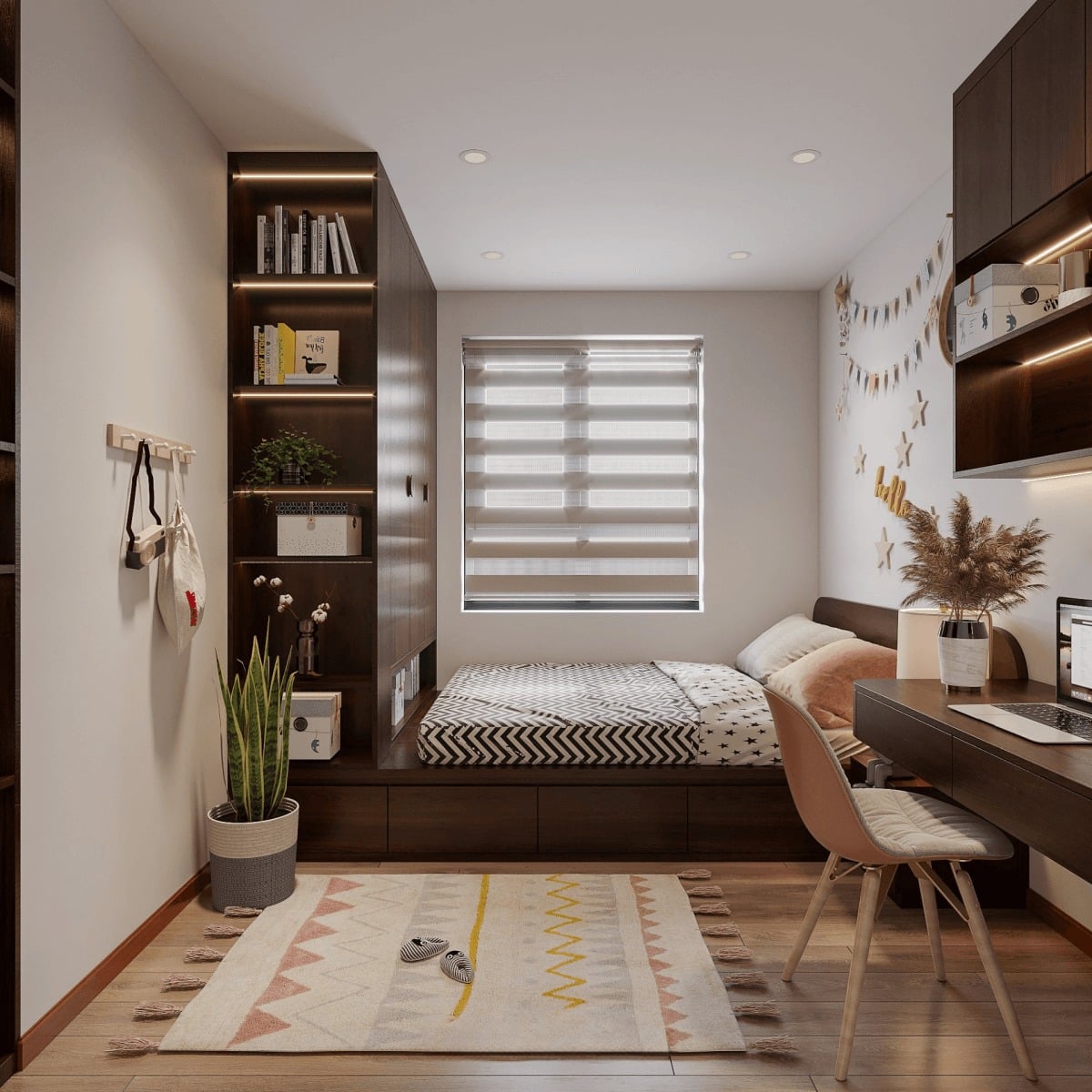 15+ c&aacute;ch trang tr&iacute;, decor ph&ograve;ng ngủ nhỏ đẹp, gọn v&agrave; tiện nghi 