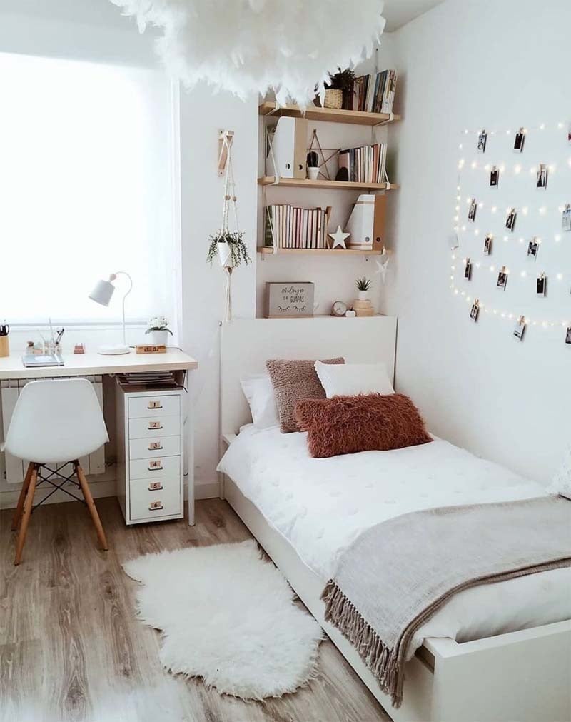 15+ c&aacute;ch trang tr&iacute;, decor ph&ograve;ng ngủ nhỏ đẹp, gọn v&agrave; tiện nghi 