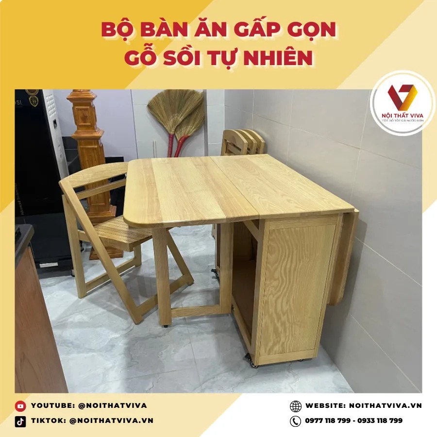 [A-Z] Kinh nghiệm mua bàn ăn xếp gọn tốt nhất định phải nằm lòng