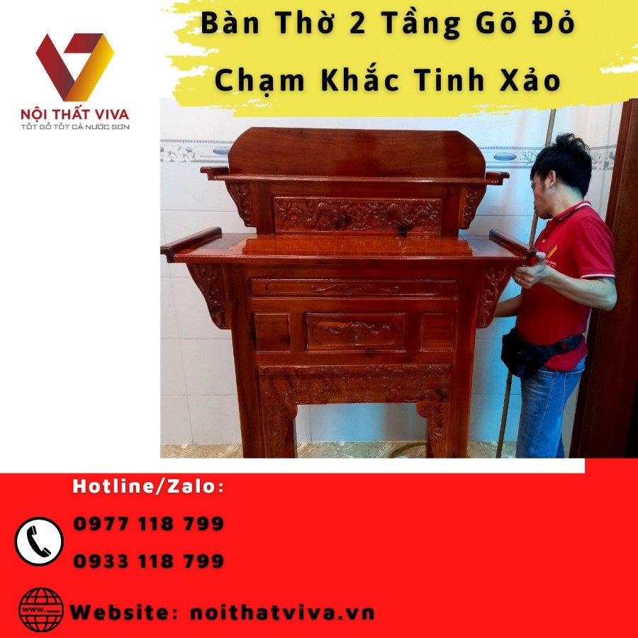  Án gian thờ gỗ gõ đỏ có gì đặc biệt? Khám phá mẫu thiết kế đẹp, chuẩn phong thuỷ việt