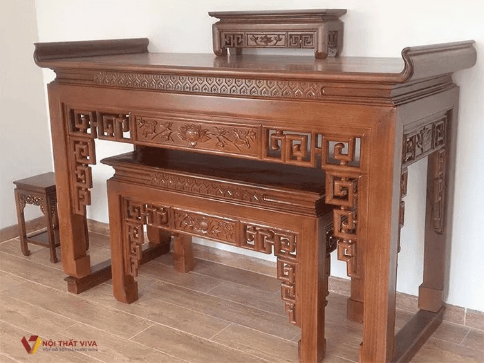  Án gian thờ gỗ gõ đỏ có gì đặc biệt? Khám phá mẫu thiết kế đẹp, chuẩn phong thuỷ việt