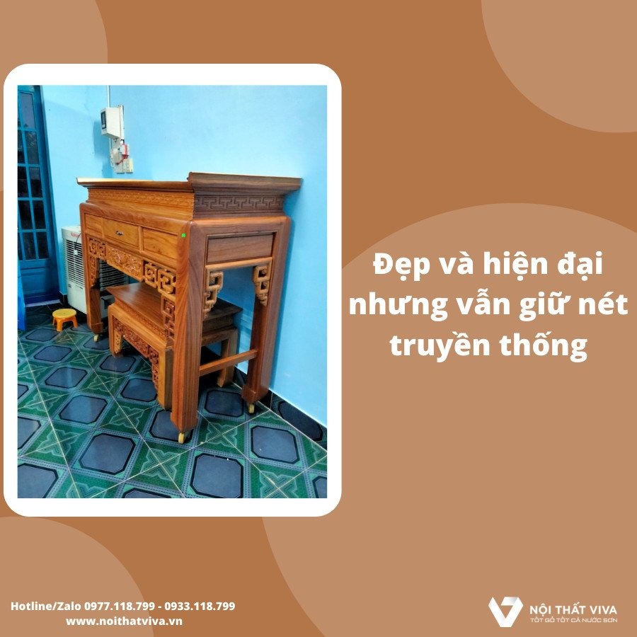  Án gian thờ gỗ gõ đỏ có gì đặc biệt? Khám phá mẫu thiết kế đẹp, chuẩn phong thuỷ việt