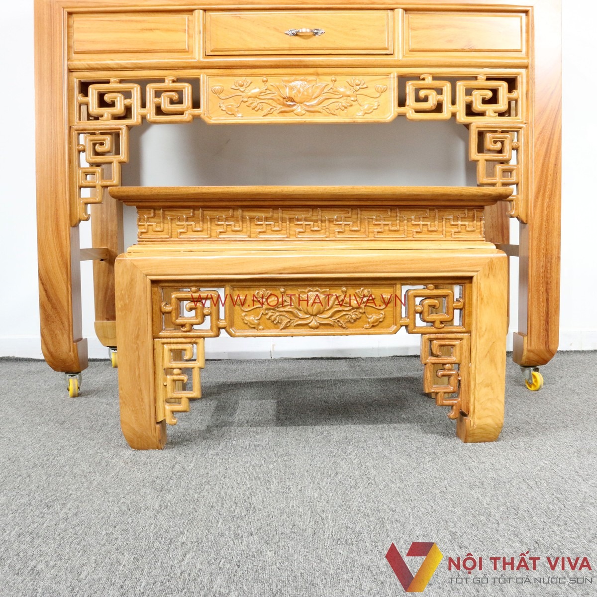  Án gian thờ gỗ gõ đỏ có gì đặc biệt? Khám phá mẫu thiết kế đẹp, chuẩn phong thuỷ việt