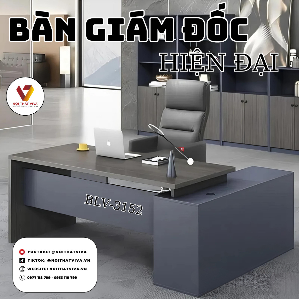 Bàn Giám Đốc Giá Rẻ Kiểu Dáng Hiện Đại Thanh Lịch