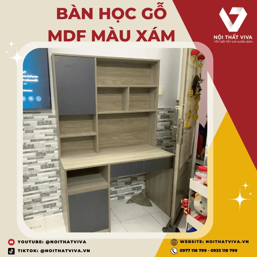 Bàn học sinh MDF có tốt không? Tổng hợp các mẫu cao cấp, được ưa chuộng