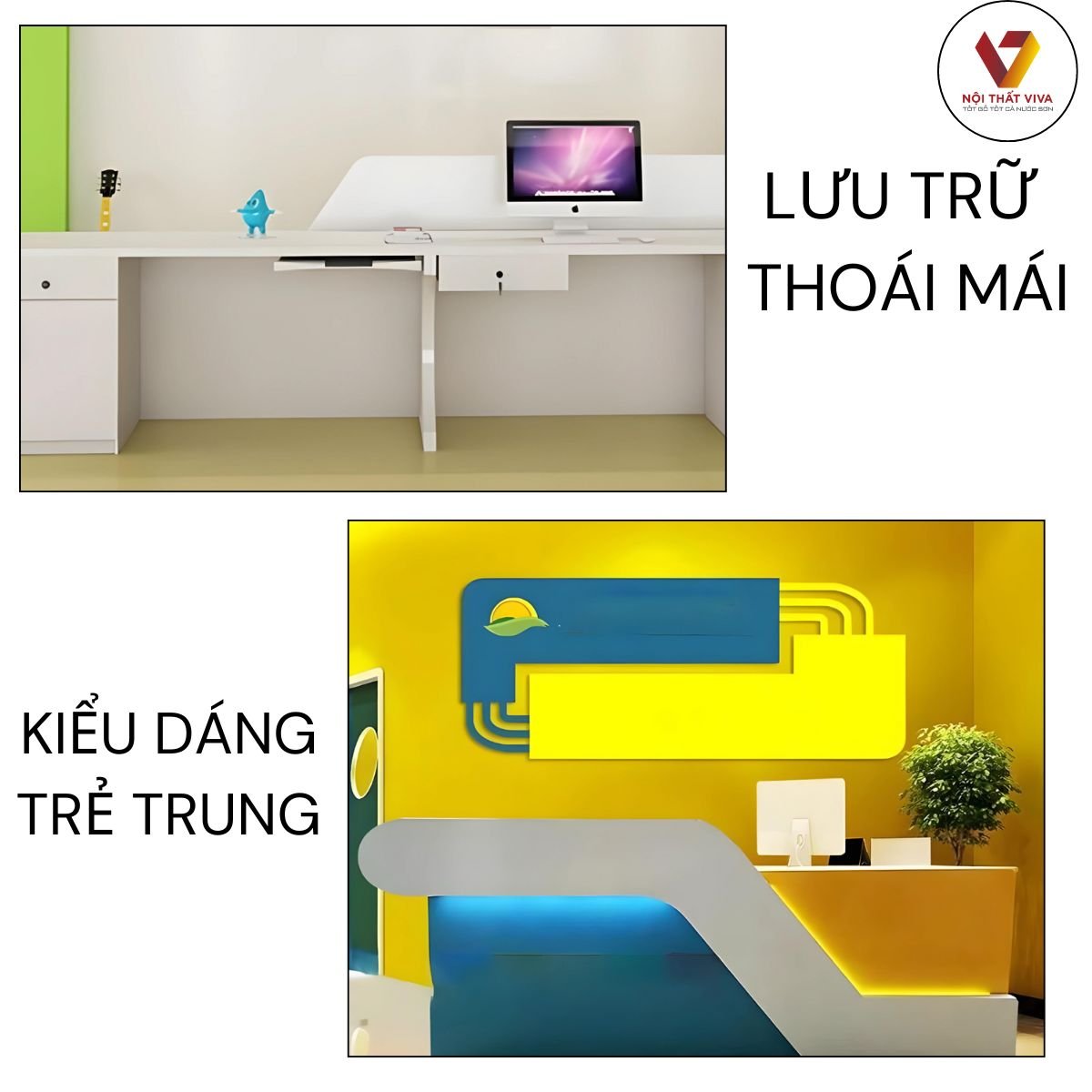 Bàn Lễ Tân Giá Rẻ Gỗ Công Nghiệp Thiết Kế Hiện Đại