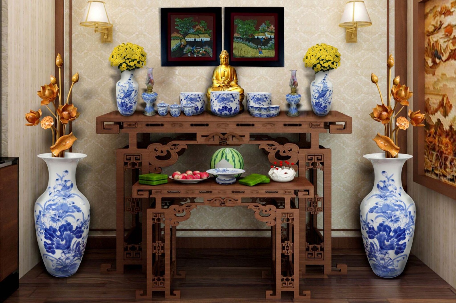 B&agrave;n thờ nhị cấp v&agrave; tam cấp kh&aacute;c nhau thế n&agrave;o? C&aacute;ch chọn ph&ugrave; hợp cho gia đ&igrave;nh