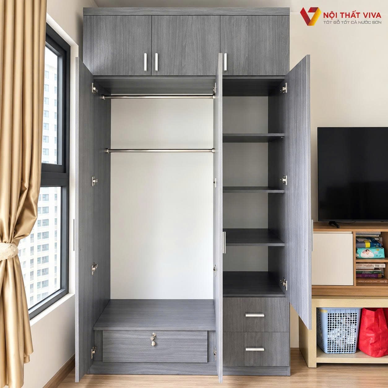 Báo giá tủ áo gỗ công nghiệp tối ưu chi phí tại Nội thất Viva Báo giá tủ áo gỗ công nghiệp tối ưu chi phí tại Nội thất Viva