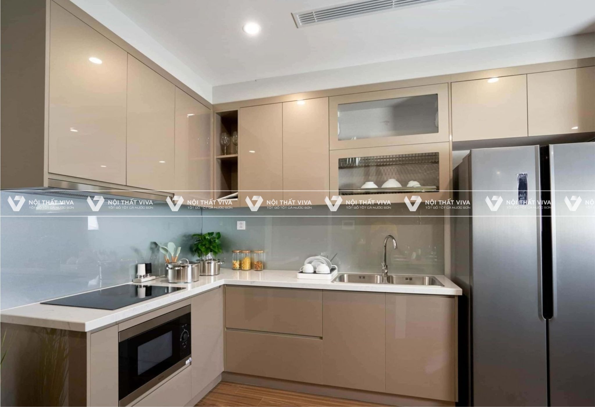 Báo giá tủ bếp MDF phủ Acrylic giá xưởng, kích thước chuẩn trọn gói Báo giá tủ bếp MDF phủ Acrylic giá xưởng, kích thước chuẩn trọn gói