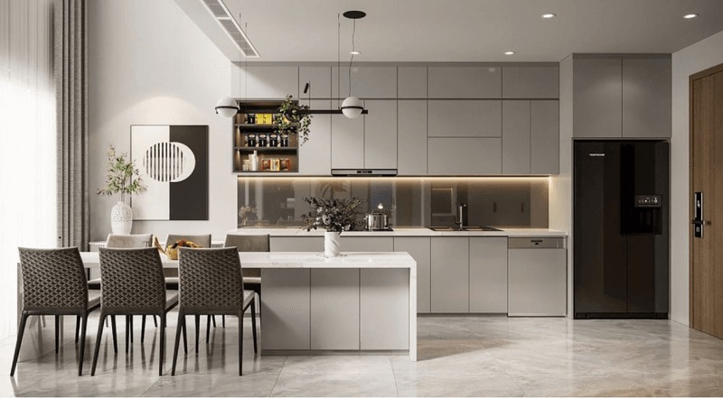 Báo giá tủ bếp MDF phủ Acrylic giá xưởng, kích thước chuẩn trọn gói Báo giá tủ bếp MDF phủ Acrylic giá xưởng, kích thước chuẩn trọn gói