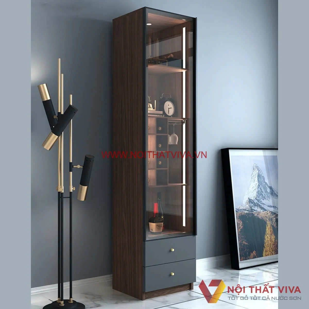 Báo giá tủ rượu cánh kính mới nhất, mẫu đẹp, hiện đại, giá tốt nhất