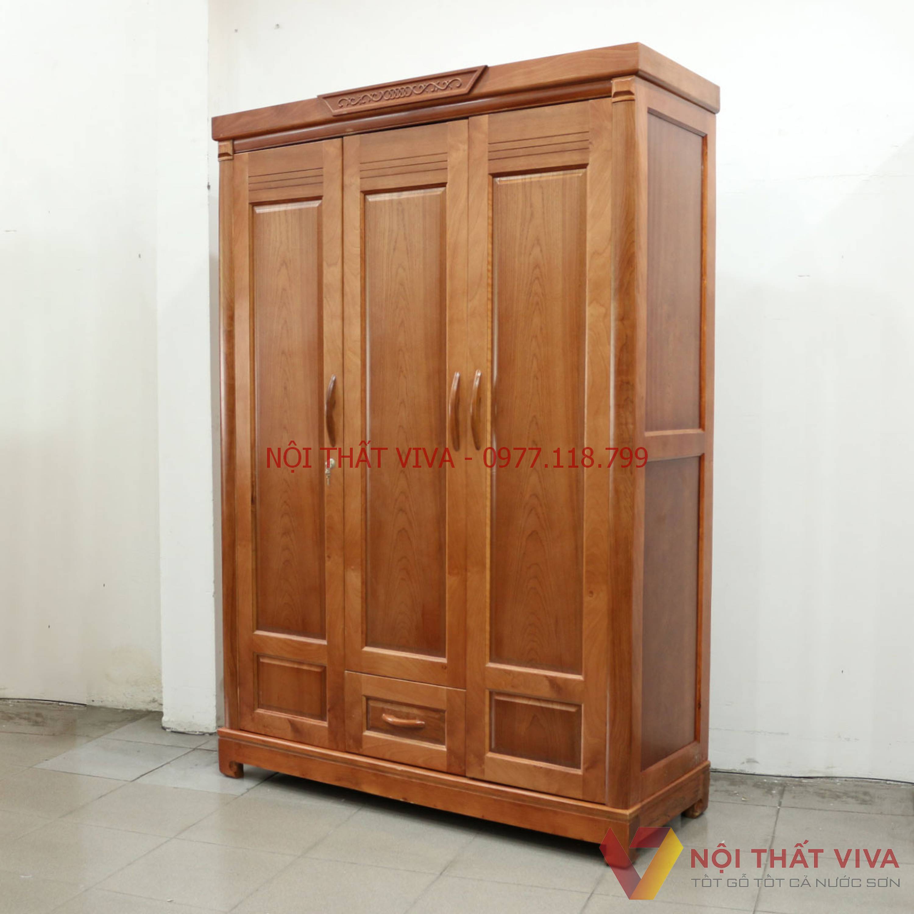 Bật mí cách chọn tủ quần áo 3 buồng gỗ tự nhiên đẹp, bền, phù hợp nhất
