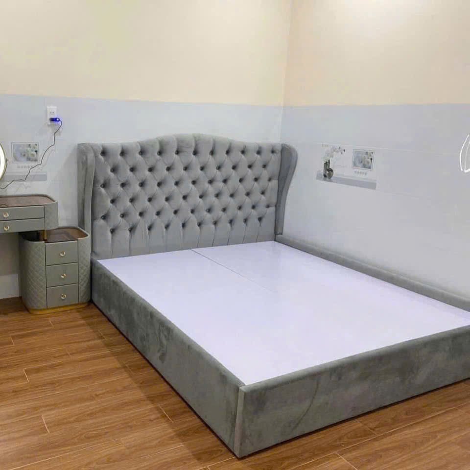 Bí quyết chọn giường ngủ bọc nỉ đẹp, bền, chuẩn phong cách hiện đại