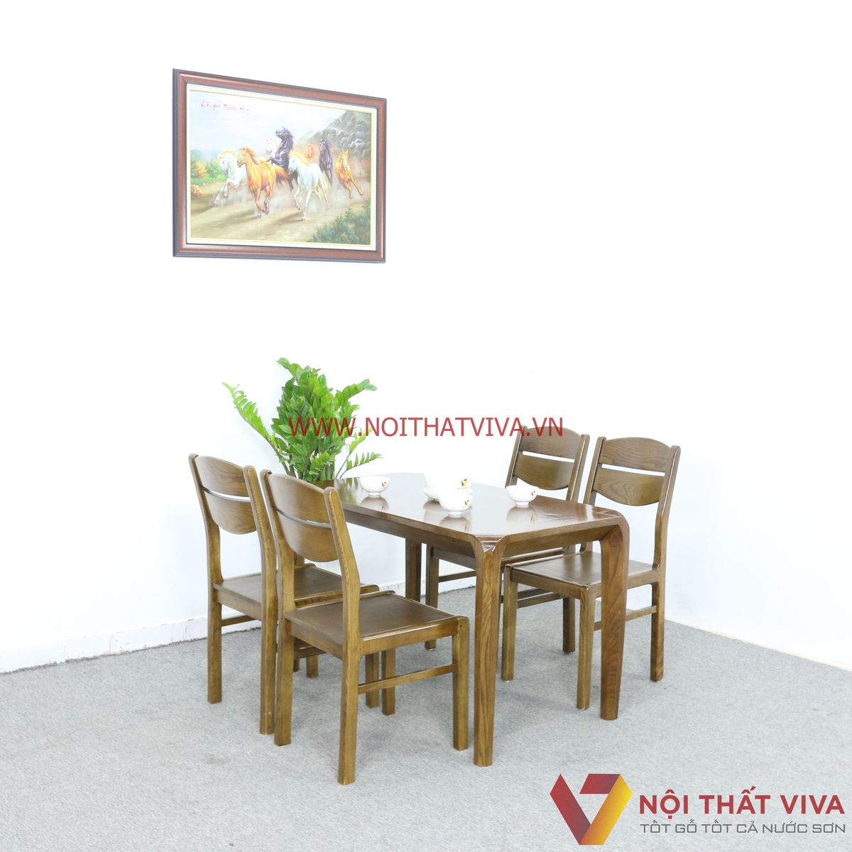 Bộ bàn ăn gỗ 4 ghế giá rẻ - Lựa chọn hoàn hảo cho gia đình ít thành viên