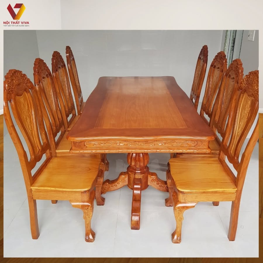 Bộ bàn ăn gỗ 8 ghế tại sao nên mua? Mẫu nào đẹp nhất Bộ bàn ăn gỗ 8 ghế tại sao nên mua? Mẫu nào đẹp nhất