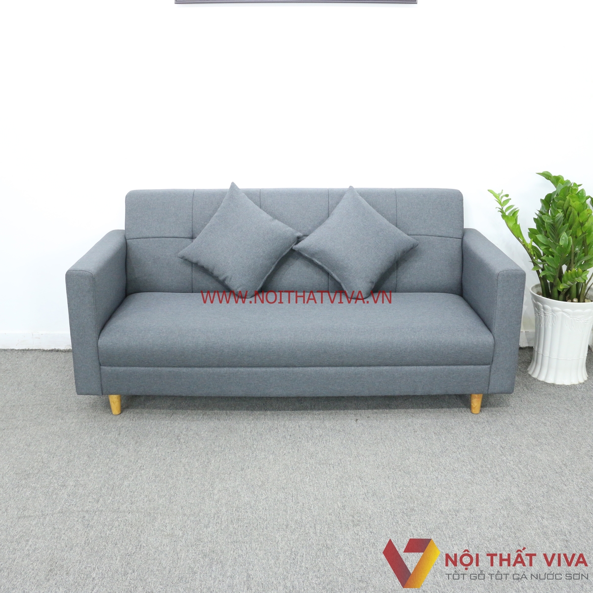Bộ Bàn Ghế Sofa Mini Nệm Bọc Nỉ Màu Xám 6 Món Gọn Đẹp Hiện Đại Giá Rẻ