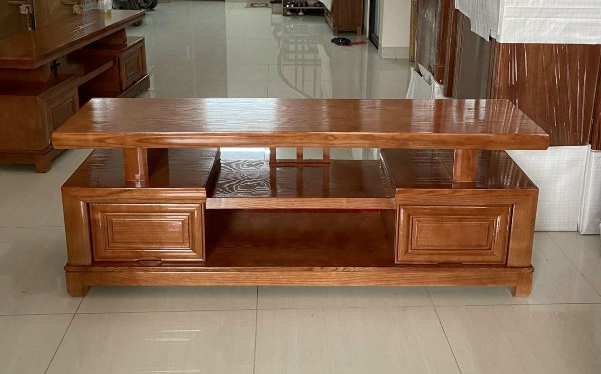 Bộ sưu tập kệ tivi gỗ xoan đào đẹp, bền chắc, giá rẻ tại Nội thất Viva