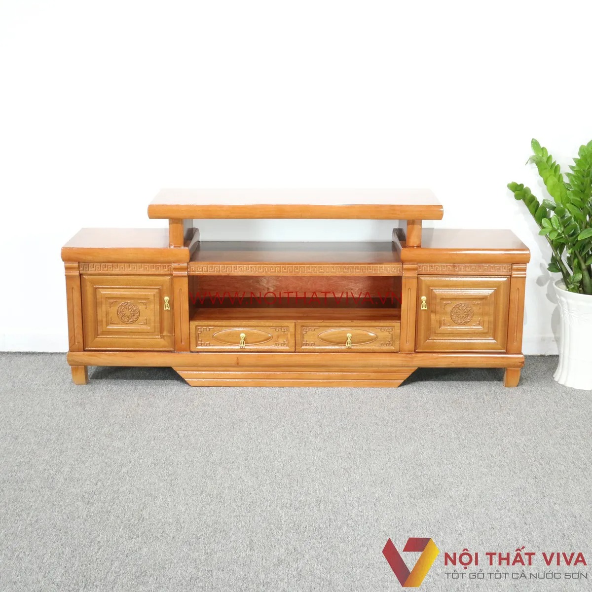 Bộ sưu tập kệ tivi gỗ xoan đào đẹp, bền chắc, giá rẻ tại Nội thất Viva