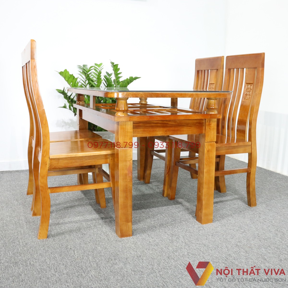 Các mẫu thiết kế bàn ăn gỗ sồi Nga 4 ghế nhỏ gọn cho căn hộ hiện đại 