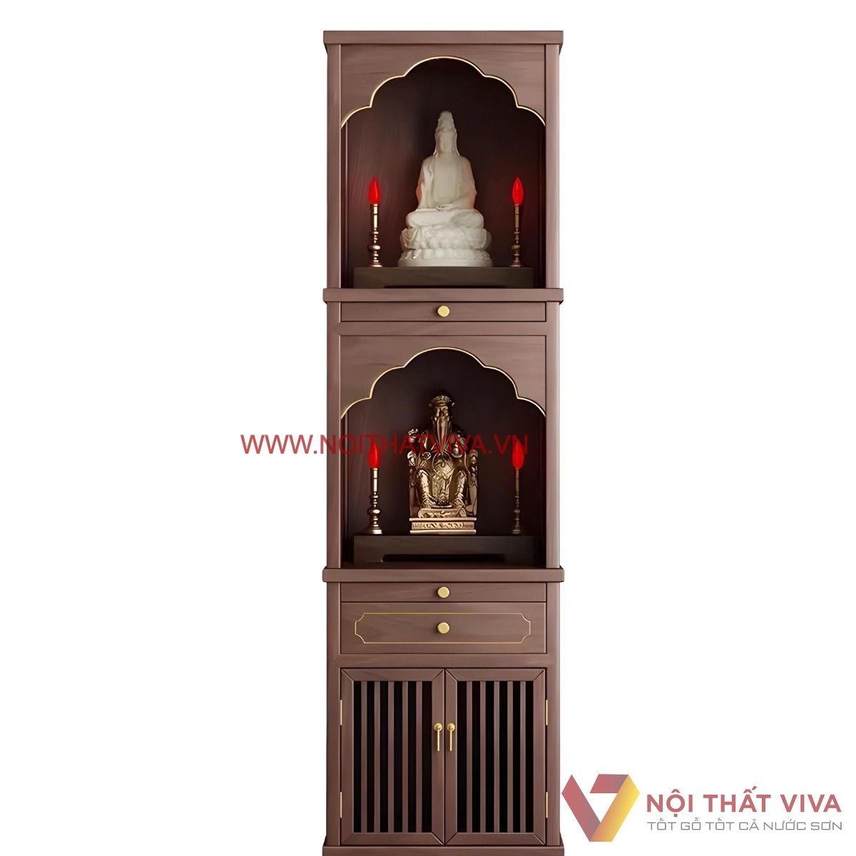 Cách chọn tủ thờ 3 tầng chuẩn phong thủy vừa đẹp, vừa hiện đại