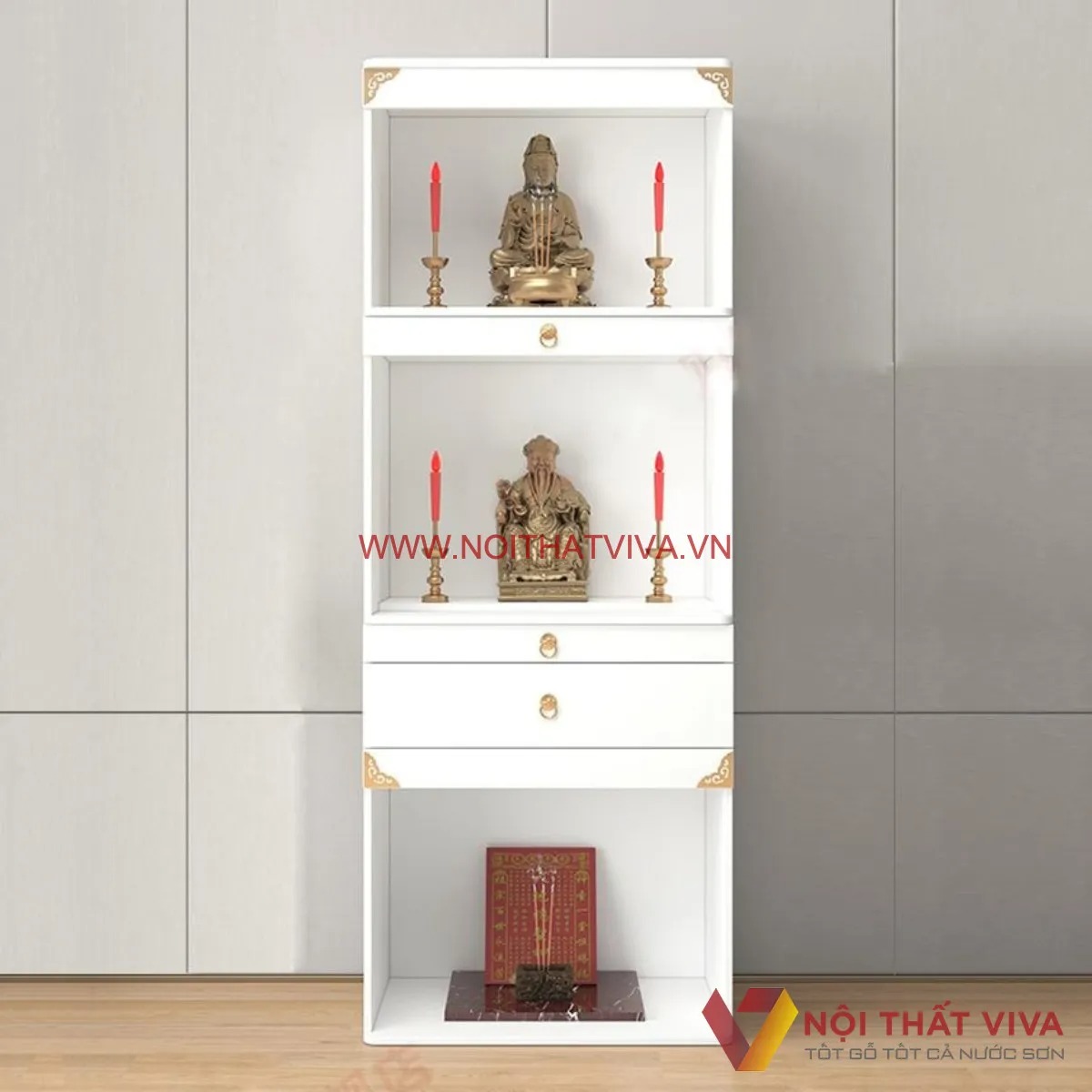 Cách chọn tủ thờ 3 tầng chuẩn phong thủy vừa đẹp, vừa hiện đại