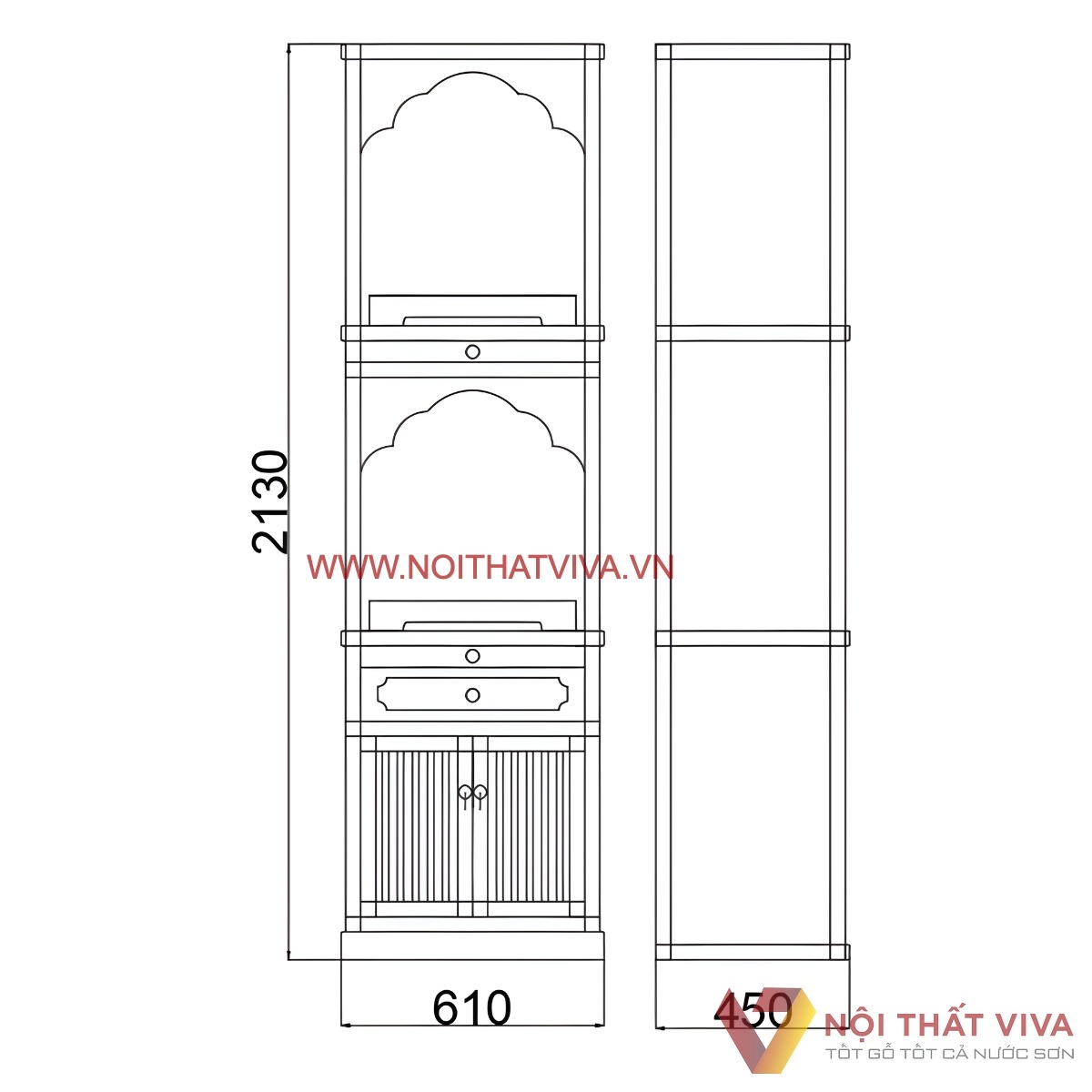 Cách chọn tủ thờ 3 tầng chuẩn phong thủy vừa đẹp, vừa hiện đại
