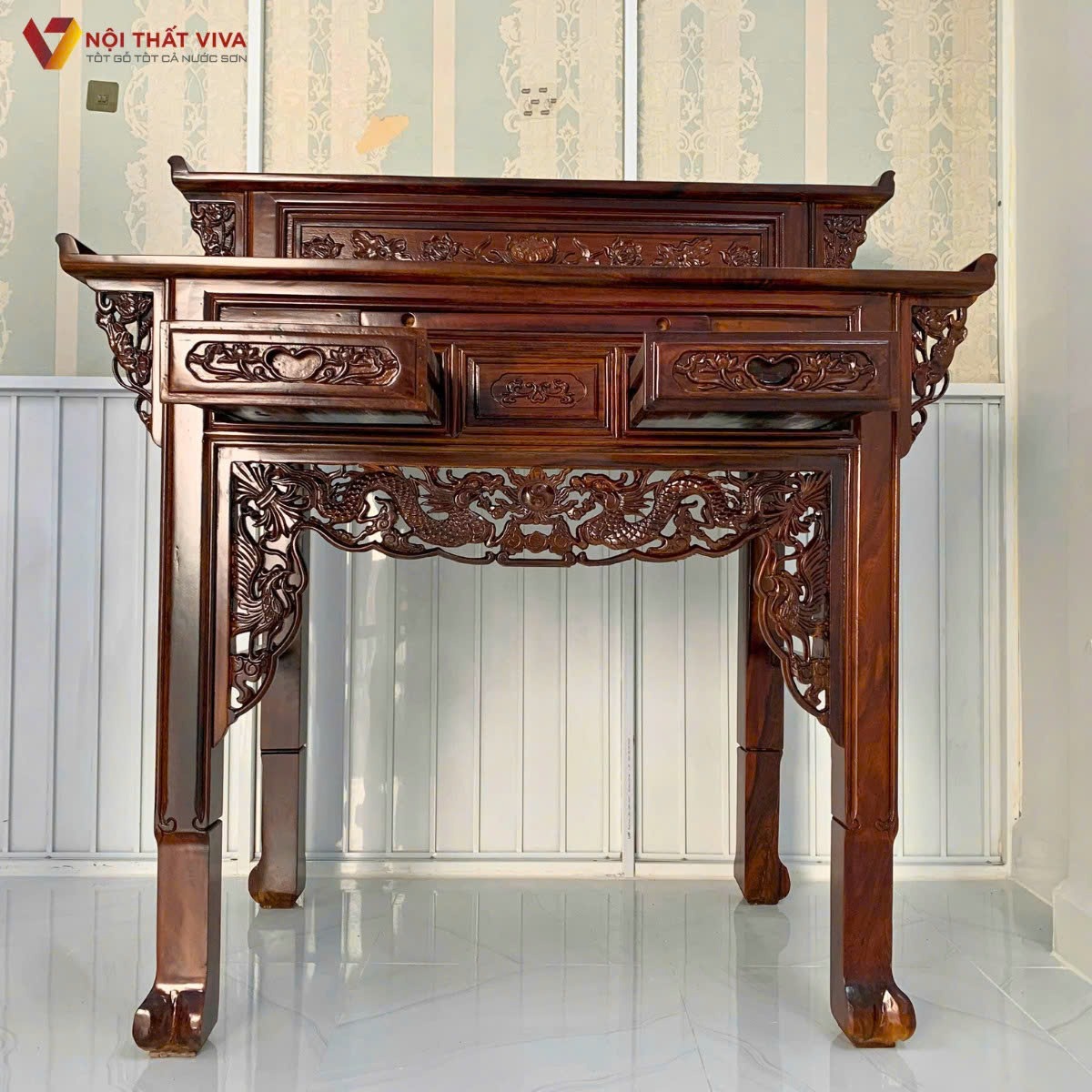 C&aacute;ch trang tr&iacute; b&agrave;n thờ gia ti&ecirc;n ng&agrave;y Tết đẹp, đ&uacute;ng phong thủy, rước t&agrave;i lộc