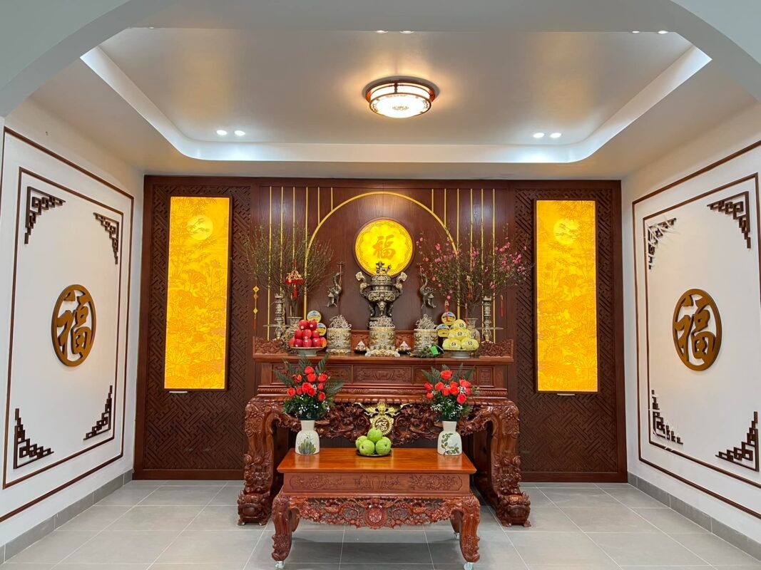 C&aacute;ch trang tr&iacute; ph&ograve;ng thờ ng&agrave;y Tết đẹp trang nghi&ecirc;m, hợp phong thủy 2026  