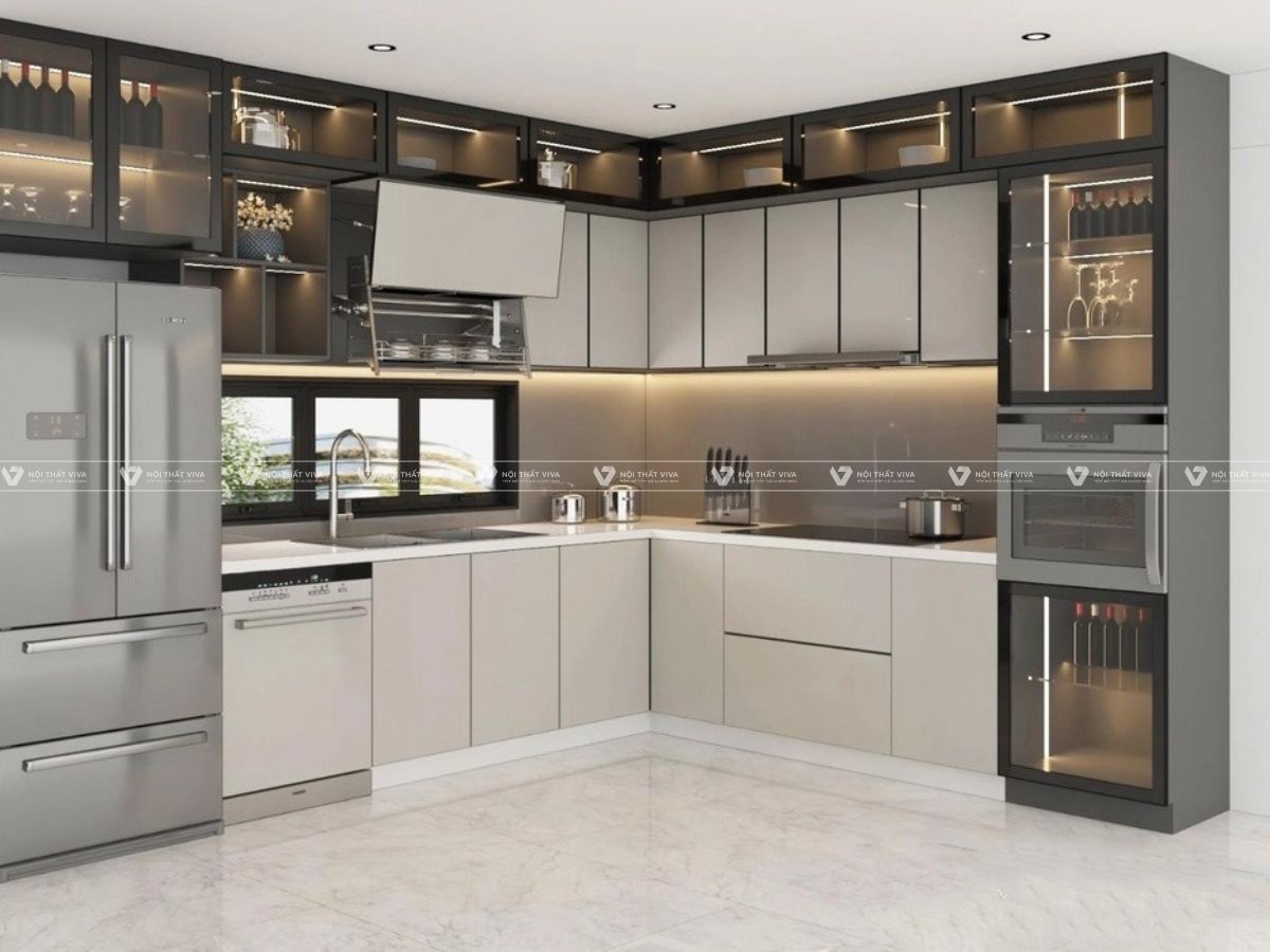 Cập nhật bảng giá khung nhôm cánh tủ kính cho hệ tủ bếp & tủ áo