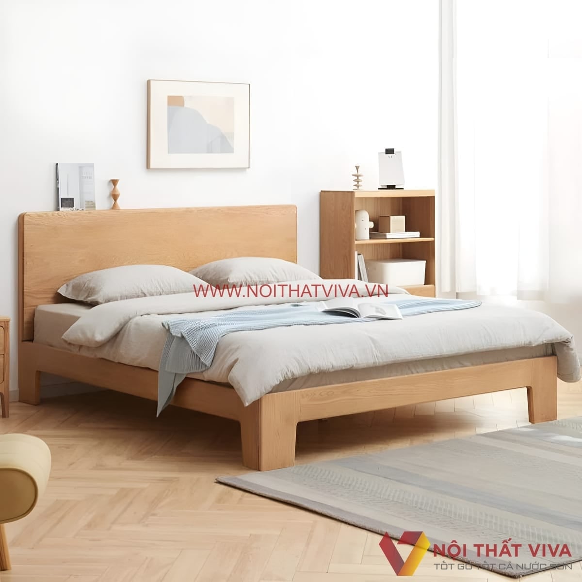 Giường ngủ gỗ sồi Nga: mẫu đẹp, giường sồi nga c&oacute; ngăn k&eacute;o v&agrave; gi&aacute; mới nhất