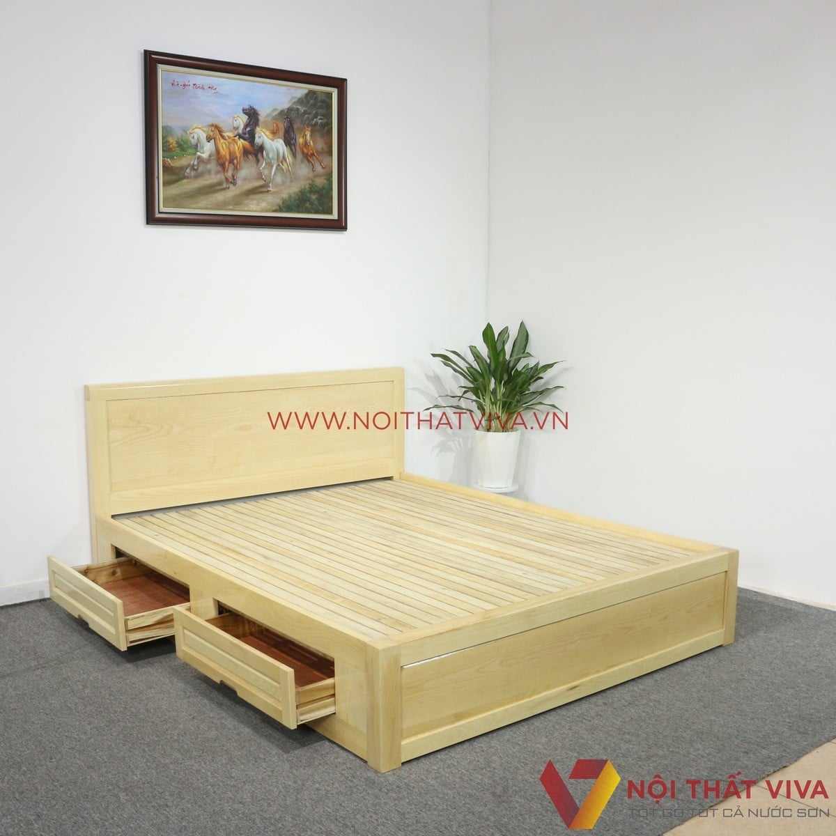 Giường ngủ gỗ sồi Nga: mẫu đẹp, giường sồi nga c&oacute; ngăn k&eacute;o v&agrave; gi&aacute; mới nhất