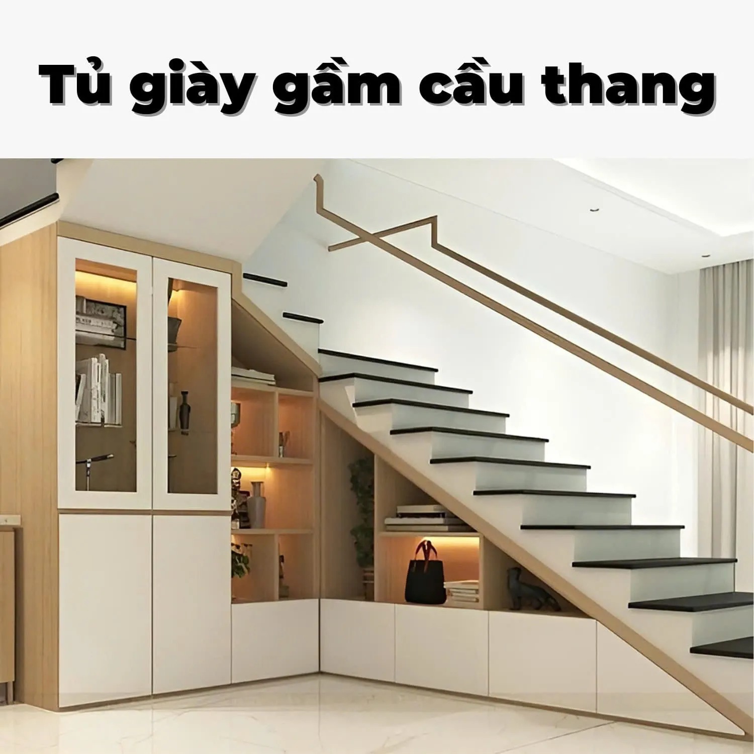 Có nên làm tủ giày dưới gầm cầu thang không? Gợi ý mẫu đẹp nhất hiện nay