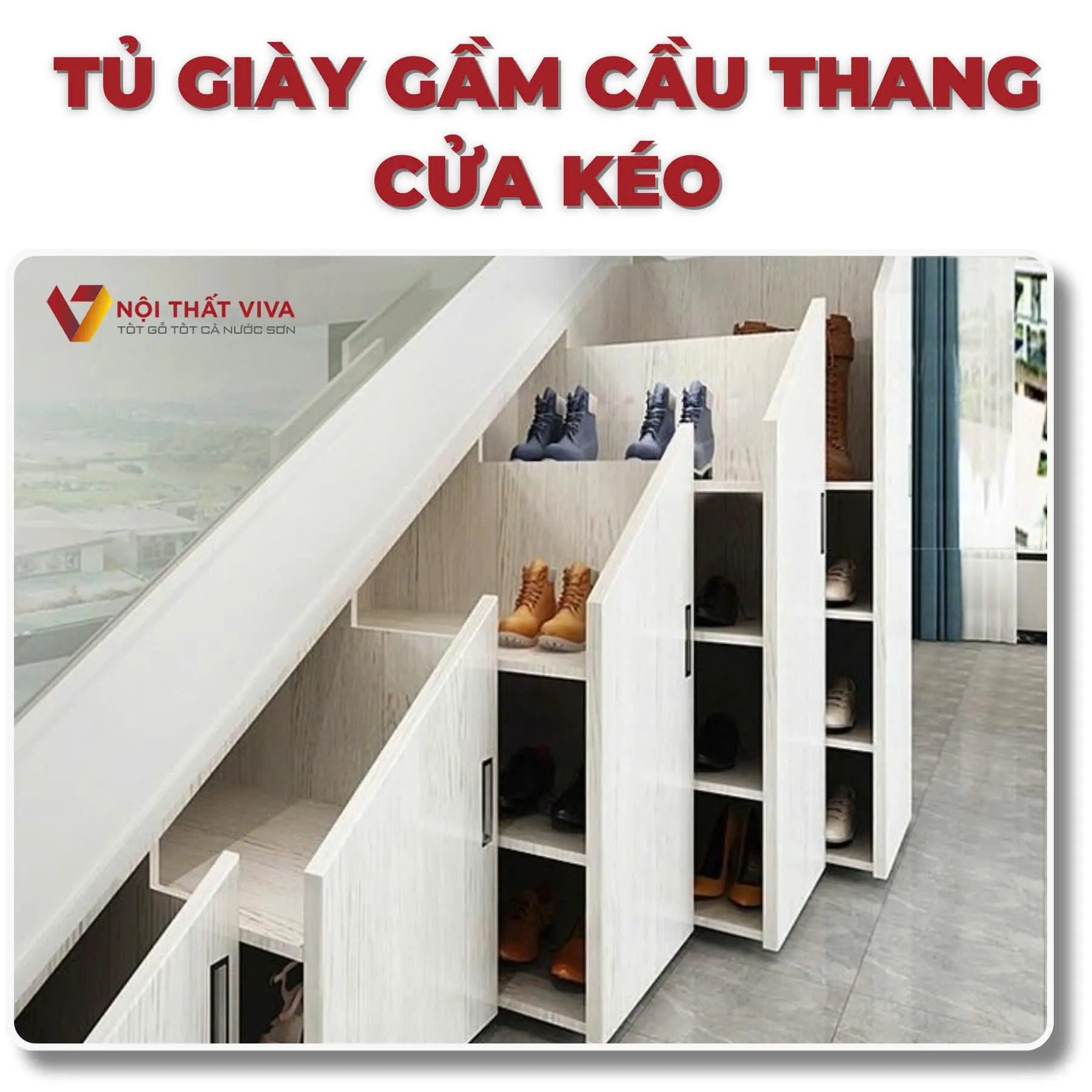 Có nên làm tủ giày dưới gầm cầu thang không? Gợi ý mẫu đẹp nhất hiện nay