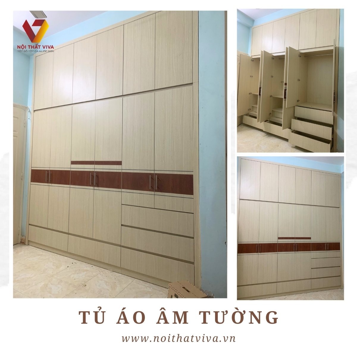 Có nên lắp tủ quần áo kịch trần không? Các mẫu tủ áo kịch trần đẹp 