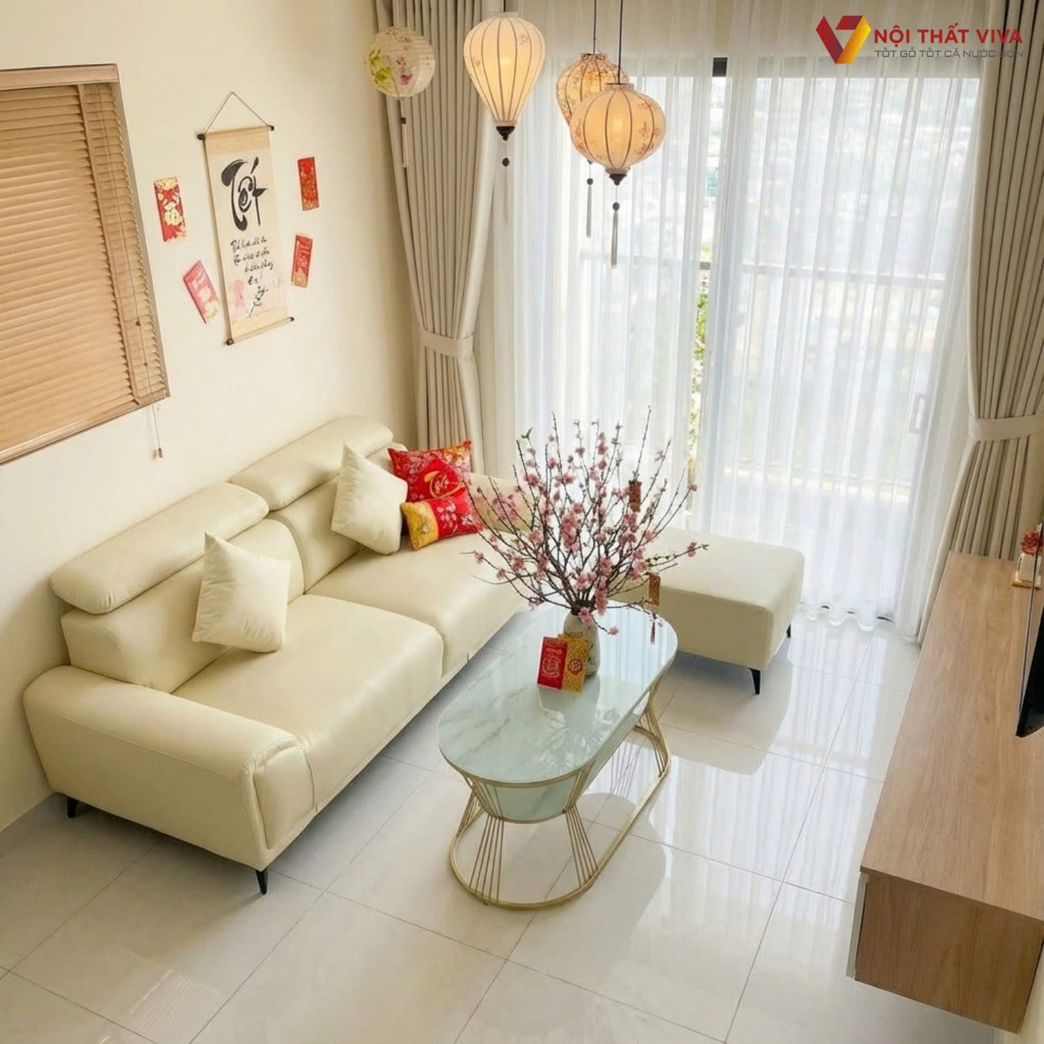 Combo nội thất hiện đại chỉ 40 triệu, giải ph&aacute;p trang tr&iacute; nh&agrave; đ&oacute;n Tết tiết kiệm