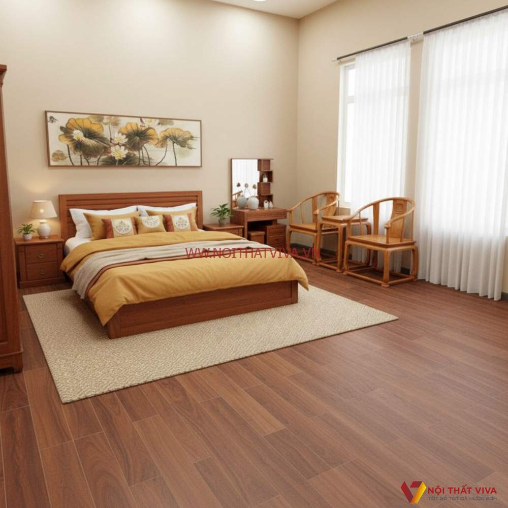 Combo Phòng Ngủ Gỗ Xoan Đào Đẹp Chất Lượng Bền Bỉ 